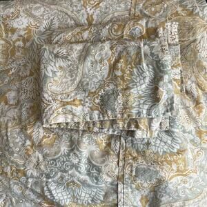 Pottery Barn Celeste linen blend duvet cover with shams FULL/QUEEN